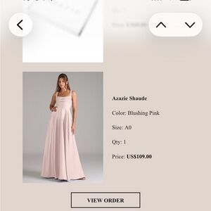 Azazie Blushing Pink Square-Neck Maxi Dress